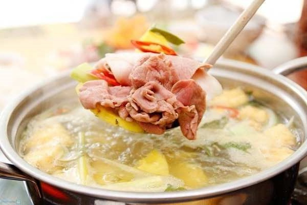 Cách nấu lẩu bò nhúng dấm
