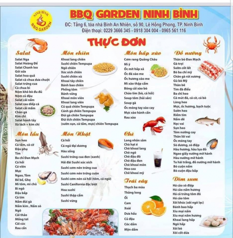 Menu nhà hàng