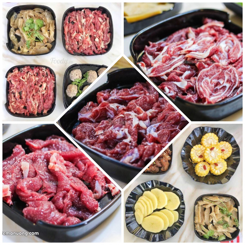 Những phần thịt tươi ngon của quán