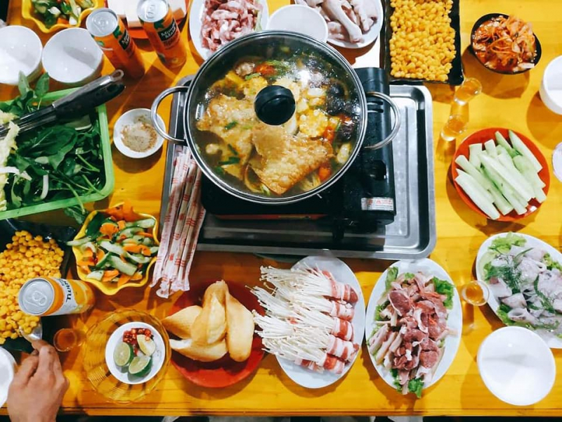 Lẩu tại quán Mập Kòi