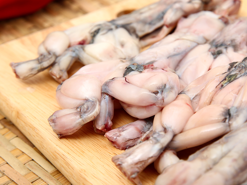 sơ chế thịt ếch