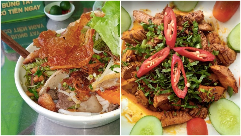 Món ăn tại nhà hàng hoa sen chay