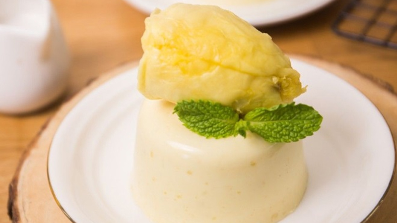 Panna cotta sầu riêng