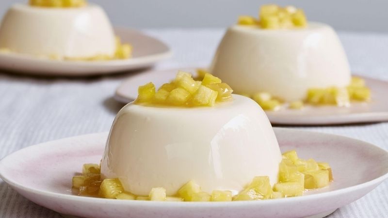 Cách làm Panna Cotta dứa