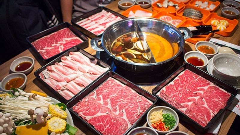 Các nguyên liệu nhúng lẩu vô cùng tươi ngon